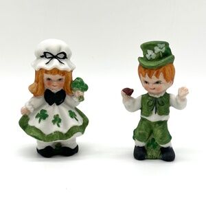 VTG Lefton Irish Boy and Girl Figurines Made in Japan